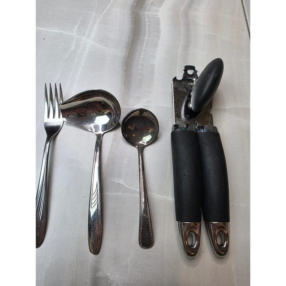 Vintage Imperial USA Stainless Fork Superior‎ Ladle Italy Silver Plate Spoon A6